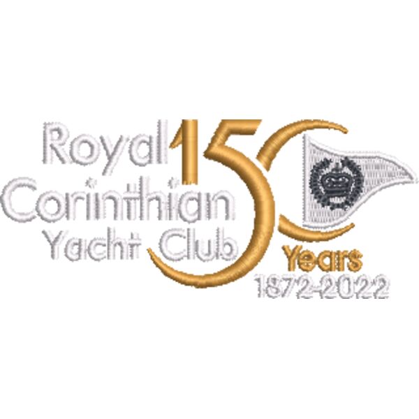RCYC 150 Years logo Right Sleeve   White Thumbnail